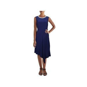 NWT JBS LIMITED Womens Navy Sleeveless Below The Knee Fit + Flare Dress S